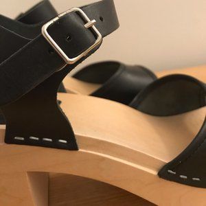 SWEDISH HASBEENS Black Heel Sandal